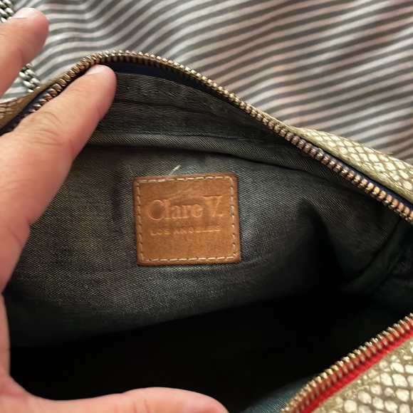 COPY - Clare V.  midi sac crossbody snakeskin - Picture 7 of 12